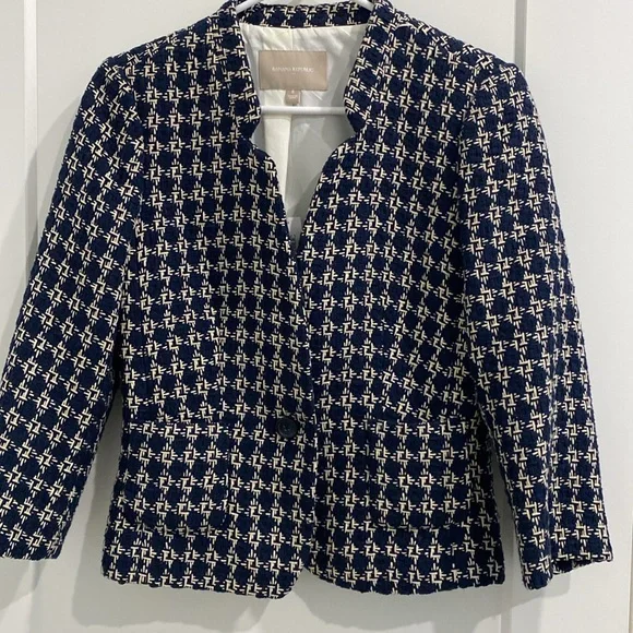 NWT Banana Republic Tweed Blazer 3/4 Sleeve |Size 8 - Picture 7 of 11